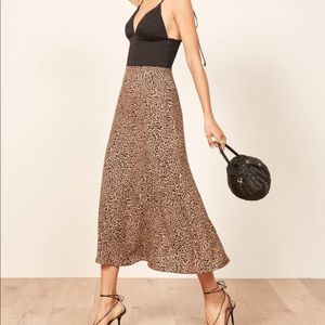Reformation Bea Skirt-Bengal/Cheetah/- Size 2